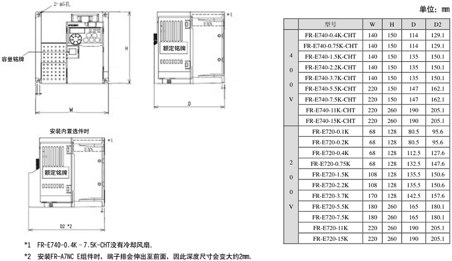 三菱變頻器FR-E700系列 三菱變頻器FR-E700系列